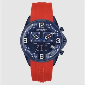 New Torgoen TN-1268 T18 Red 45mm Silicone Strap Watch